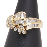 K18YG イエローゴールド ダイヤ0.15ct ダイヤ0.71ct リング 指輪 レディース 12号 【中古】