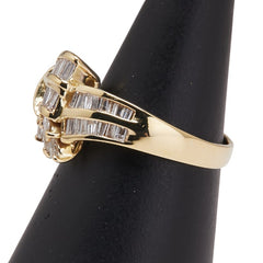 K18YG イエローゴールド ダイヤ0.15ct ダイヤ0.71ct リング 指輪 レディース 12号 【中古】