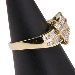 K18YG イエローゴールド ダイヤ0.15ct ダイヤ0.71ct リング 指輪 レディース 12号 【中古】