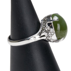 Pt900 プラチナ ダイヤ リング 指輪 レディース 13号 【中古】