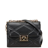 マイケルコース セレナ キルティング チェーン ショルダーバッグ 35S2GNRL2U ブラック フェイクレザー Michael Kors 【中古】