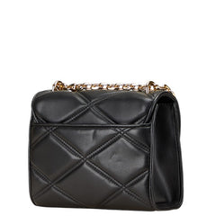 マイケルコース セレナ キルティング チェーン ショルダーバッグ 35S2GNRL2U ブラック フェイクレザー Michael Kors 【中古】