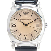 アルマーニ 腕時計 AR-0264 クオーツ ブラウン文字盤 ステンレススチール メッキ メンズ ARMANI 【中古】