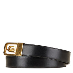 セリーヌ ホースキャリッジ ベルト ブラック ゴールド レザー メッキ レディース CELINE 【中古】