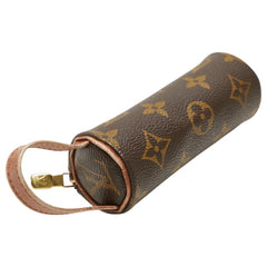 ルイ ヴィトン モノグラム エテュイトロワボールドゥゴルフ ポーチ M58249 ブラウン PVC レザー レディース LOUIS VUITTON 【中古】