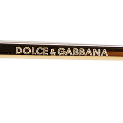 ドルチェアンドガッバーナ ラウンド 丸型 サングラス DG6105 グリーン ブラック ゴールド プラスチック レディース DOLCE&GABBANA 【中古】