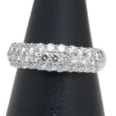 Pt900 プラチナ ダイヤ1.00ct パヴェ リング 指輪 レディース 10号 【中古】