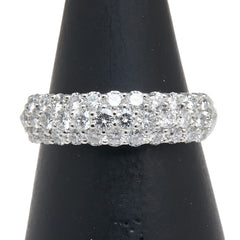 Pt900 プラチナ ダイヤ1.00ct パヴェ リング 指輪 レディース 10号 【中古】