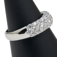 Pt900 プラチナ ダイヤ1.00ct パヴェ リング 指輪 レディース 10号 【中古】