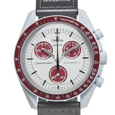 オメガ × スウォッチ Swatch ミッション トゥ プルート 腕時計 SO33M101 クオーツ ホワイト文字盤 ナイロン バイオセラミック レディース OMEGA 【中古】