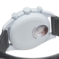 オメガ × スウォッチ Swatch ミッション トゥ プルート 腕時計 SO33M101 クオーツ ホワイト文字盤 ナイロン バイオセラミック レディース OMEGA 【中古】