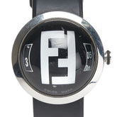 フェンディ ブースラ 腕時計 8010G クオーツ ブラック文字盤 ステンレススチール ラバー レディース FENDI 【中古】