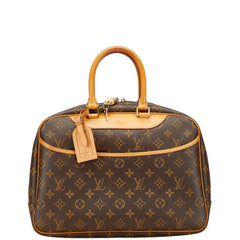 ルイ ヴィトン モノグラム ドーヴィル ハンドバッグ M47270 ブラウン PVC レザー レディース LOUIS VUITTON 【中古】