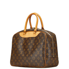 ルイ ヴィトン モノグラム ドーヴィル ハンドバッグ M47270 ブラウン PVC レザー レディース LOUIS VUITTON 【中古】