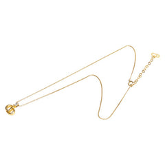 ディオール CDロゴ ストーン ネックレス ゴールド メッキ レディース Dior 【中古】