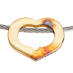 シャリオール ハート モチーフ チョーカー ネックレス ゴールド シルバー メッキ ワイヤー レディース CHARRIOL 【中古】