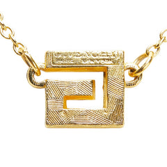 ジバンシー Gロゴ スクエア ラインストーン ネックレス ゴールド メッキ レディース Givenchy 【中古】