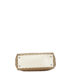 グッチ GGスプリーム ハンドバッグ トートバッグ 131220 ベージュ アイボリー PVC レザー レディース GUCCI 【中古】