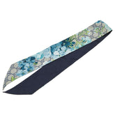 グッチ GGブルームス ネックボウ スカーフ ネイビー ブルー マルチカラー シルク レディース GUCCI 【中古】