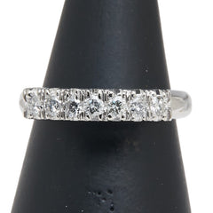 Pt900 プラチナ ダイヤ0.29ct 一文字 リング 指輪 レディース 9号 【中古】