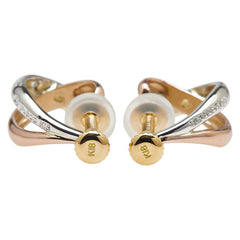 ヴァンドーム Pt900 プラチナ K18PG ピンクゴールド K18YG イエローゴールド/コンビ ダイヤ イヤリング レディース VANDOME 【中古】