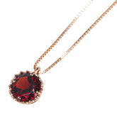 K10PG ピンクゴールド カラーストーン ペンダントネックレス レディース 【中古】