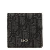ディオール オブリーク コインケース 小銭入れ ブラック キャンバス レザー レディース Dior 【中古】