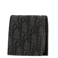ディオール オブリーク コインケース 小銭入れ ブラック キャンバス レザー レディース Dior 【中古】