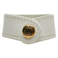 エルメス ノマド グローブホルダー ホワイト ゴールド レザー メッキ レディース HERMES 【中古】