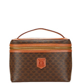 セリーヌ マカダム セカンドバッグ ハンドバッグ ブラウン PVC レザー レディース CELINE 【中古】