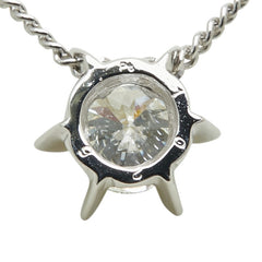 Pt900 プラチナ Pt850 プラチナ ダイヤ1.026ct プチ ネックレス レディース 【中古】