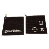 ルイ ヴィトン モノグラム ゴルフバッグ 付属品 ゴルフ タオル 2点セット M44714 ブラウン コットン レディース LOUIS VUITTON 【中古】