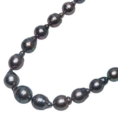 SILVER シルバー 黒蝶真珠8.4~12.2mm パール ネックレス レディース 【中古】