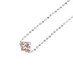 K18WG ホワイトゴールド ダイヤ0.33ct ペンダントネックレス レディース 【中古】