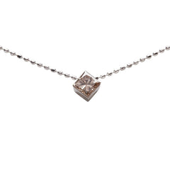 K18WG ホワイトゴールド ダイヤ0.33ct ペンダントネックレス レディース 【中古】