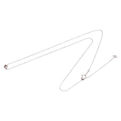 K18WG ホワイトゴールド ダイヤ0.33ct ペンダントネックレス レディース 【中古】
