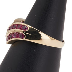 K18YG イエローゴールド ルビー1.11ct リング 指輪 レディース 14号 【中古】