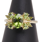 K10YG イエローゴールド ペリドット DNYC ダニアオブニューヨーク リング 指輪 レディース 18.5号 【中古】