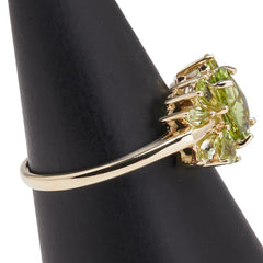 K10YG イエローゴールド ペリドット DNYC ダニアオブニューヨーク リング 指輪 レディース 18.5号 【中古】