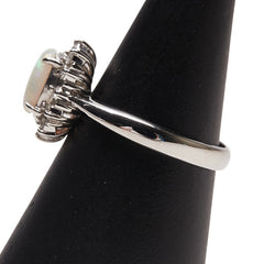 Pt900 プラチナ オパール ダイヤ リング 指輪 レディース 12号 【中古】