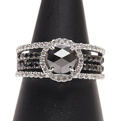 K14WG ホワイトゴールド ダイヤ1.15ct ダイヤ0.68ct リング 指輪 レディース 12号 【中古】