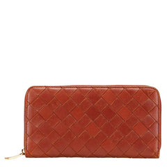 ボッテガヴェネタ イントレチャート 長財布 ブラウン レザー レディース BOTTEGAVENETA 【中古】