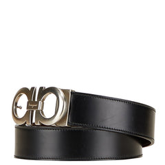 サルヴァトーレフェラガモ ガンチーニ ベルト ブラック ブラウン レザー レディース Salvatore Ferragamo 【中古】