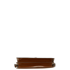 サンローラン YSLロゴ ワンショルダーバッグ ブラウン レザー レディース SAINT LAURENT 【中古】