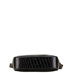 サルヴァトーレフェラガモ ガンチーニ ショルダーバッグ ブラック レザー スウェット レディース Salvatore Ferragamo 【中古】