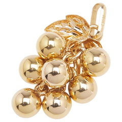 K18YG イエローゴールド ぶどう 葡萄 モチーフ ペンダントトップ レディース 【中古】