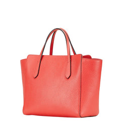 グッチ チルドレンズ スウィング ミニトート ハンドバッグ 355640 レッド ピンク レザー レディース GUCCI 【中古】