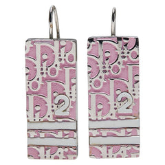 ディオール トロッター ピアス シルバー ピンク メタル レディース Dior 【中古】