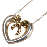 ティファニー ハートリボン ネックレス SV925 シルバー K18YG イエローゴールド レディース TIFFANY&Co. 【中古】