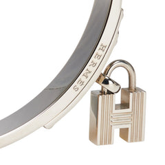 エルメス ケリーバングル カデナ バングル レッド系 シルバー メタル リザード レディース HERMES 【中古】